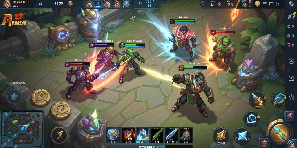 Tampilan gameplay seru dalam DEWA1000.