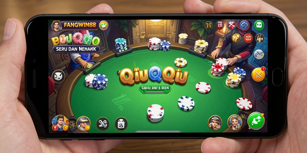 Tampilan gameplay QiuQiu yang menegangkan di FANGWIN88.