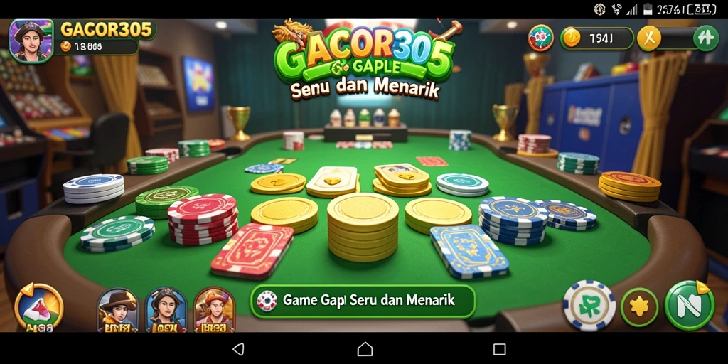 Tampilan gameplay GACOR305 yang menarik dalam permainan Gaple.