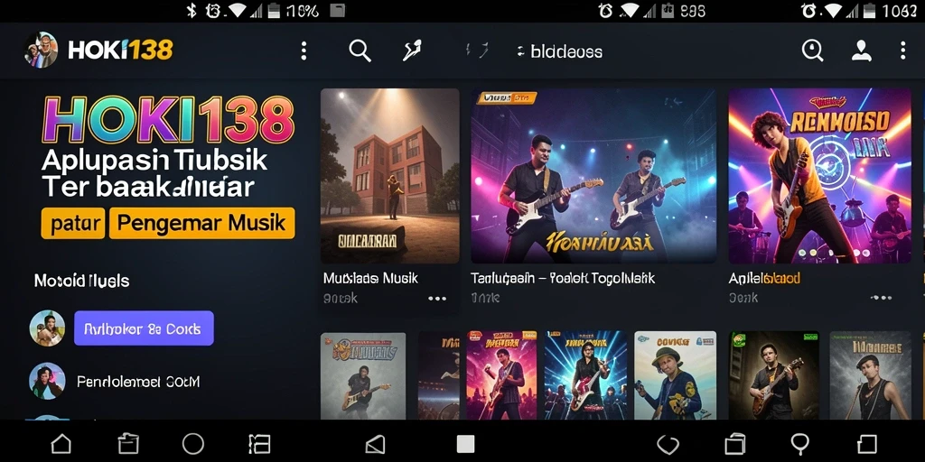 Screenshot gameplay HOKI138 menunjukkan antarmuka interaktif dan koleksi lagu yang beragam.