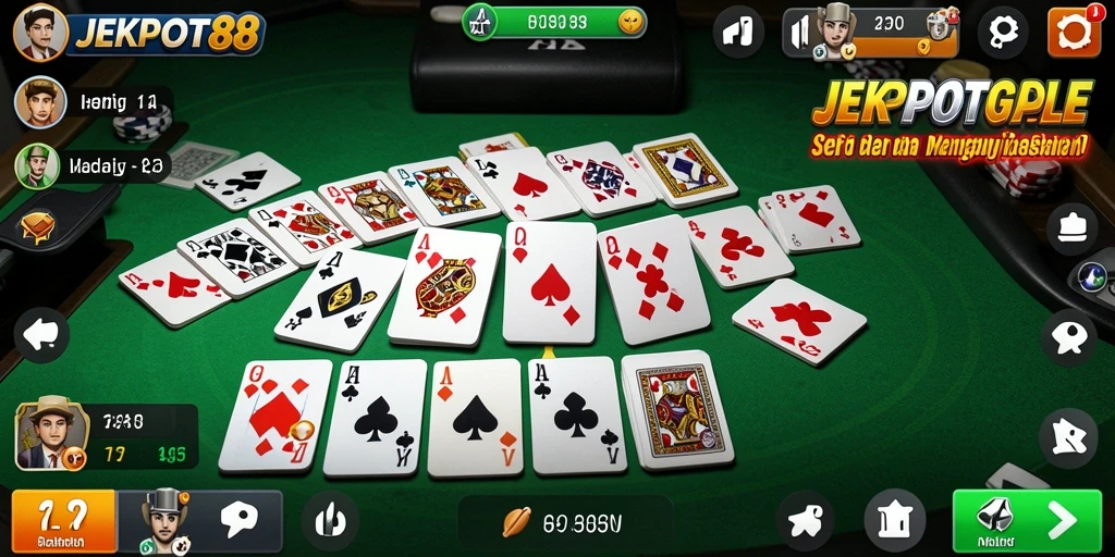 Gameplay seru dan interaktif permainan Gaple JEKPOT88.