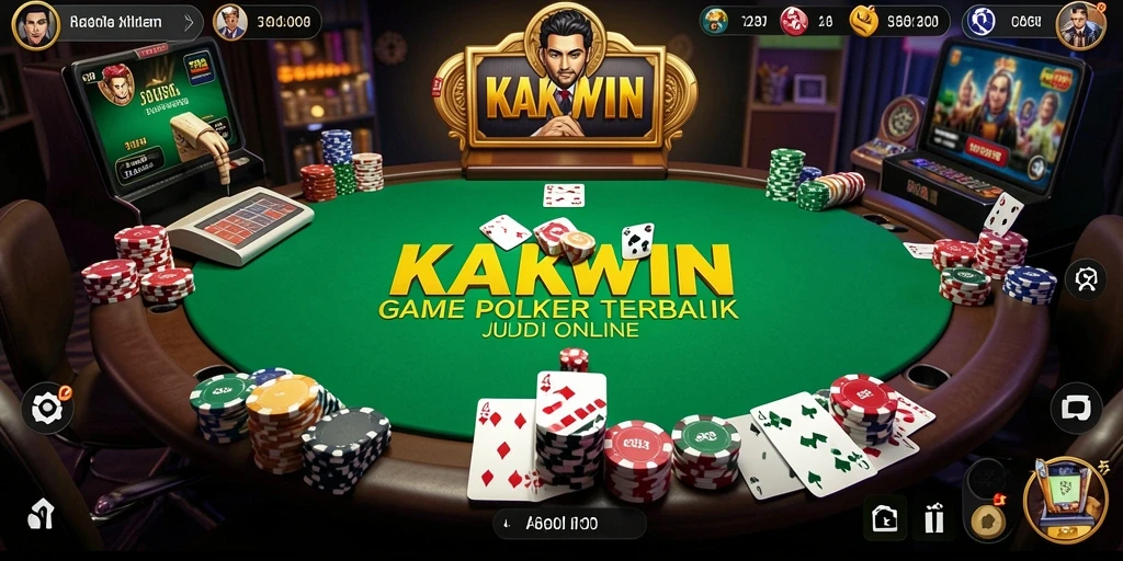 Screenshot KAKWIN menunjukkan permainan poker yang seru dan mendebarkan.