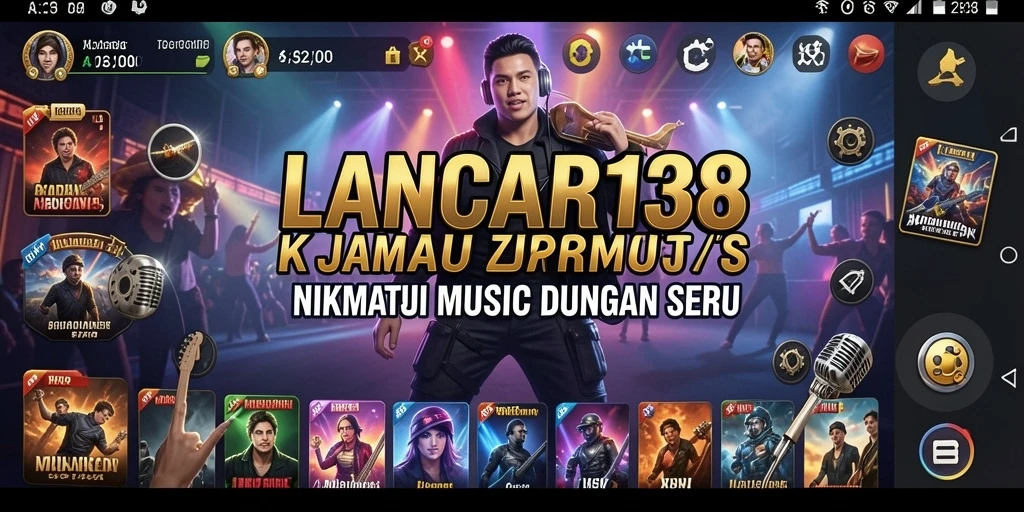 Screenshot gameplay LANCAR138 yang menampilkan interaksi musik yang menarik.