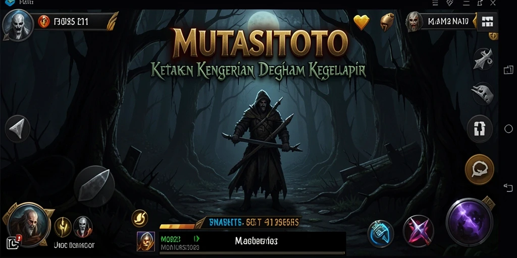 Gameplay seram yang menampilkan atmosfer kegelapan dan teror.