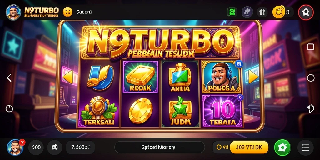 Screenshot menunjukkan gameplay seru N9TURBO dengan tampilan grafis yang mengagumkan.