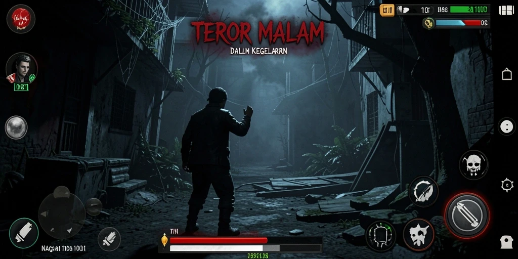 Tampilan gameplay menegangkan di dunia kegelapan NAGA1001.