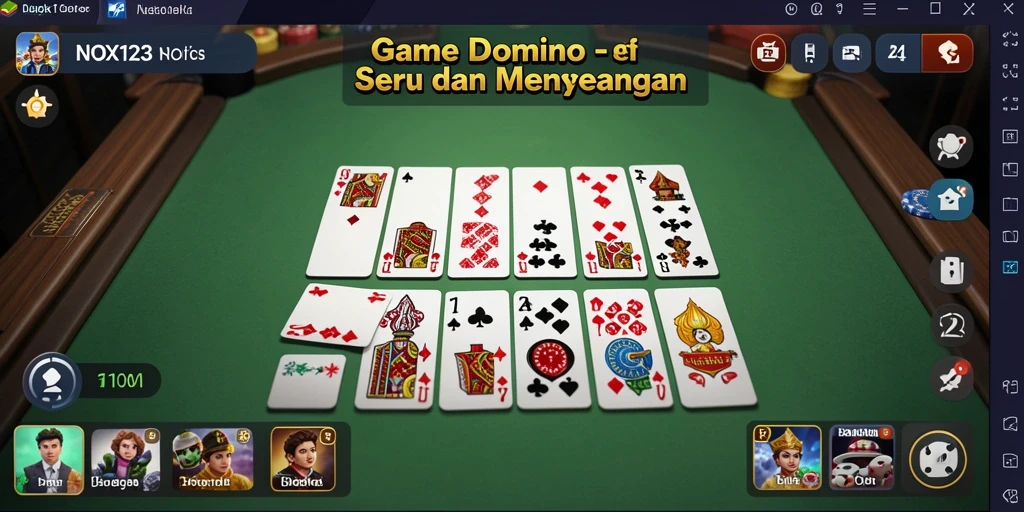 Skrinsut gameplay Domino NOX123 yang menyenangkan dan interaktif.