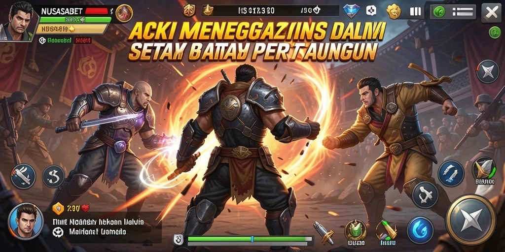 Screenshot NUSABET menampilkan aksi pertempuran seru dengan grafis menawan.