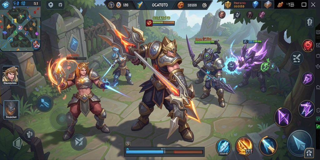 Tampilan gameplay seru dan aksi mendebarkan di OCATOTO.