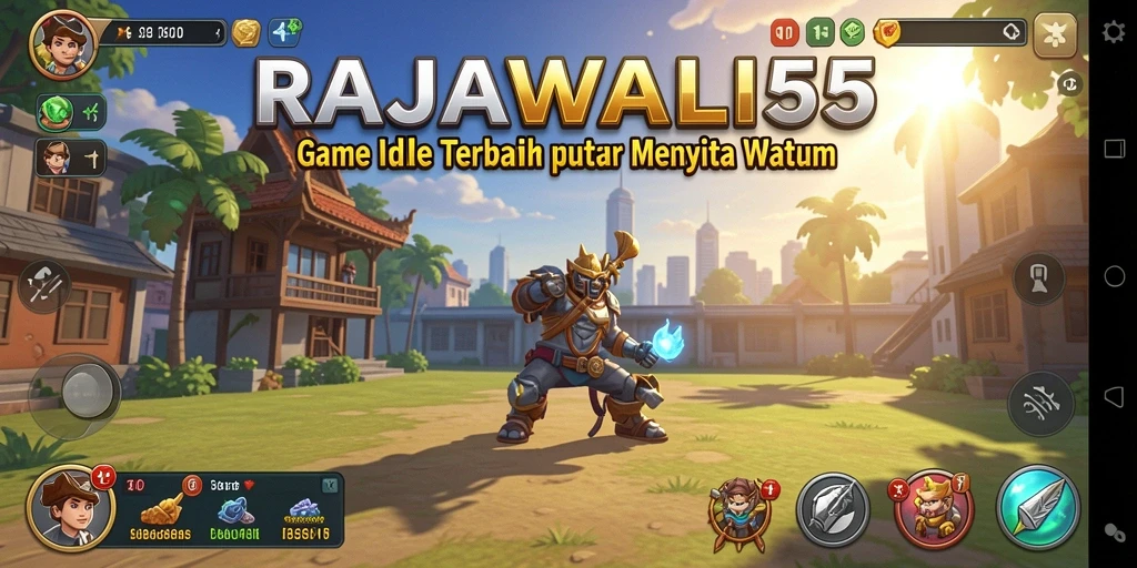 Screenshot gameplay RAJAWALI55 menampilkan kemajuan dalam pengelolaan sumber daya.