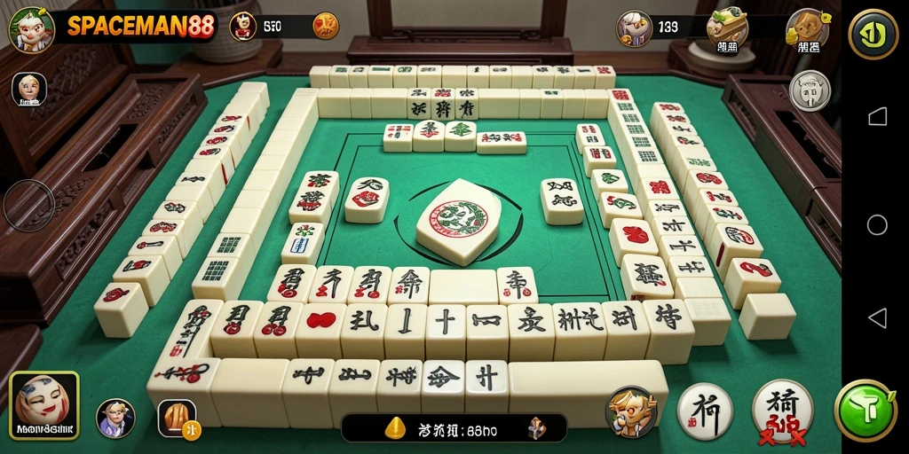 Gameplay SPACEMAN88 menampilkan momen seru dalam permainan Mahjong.