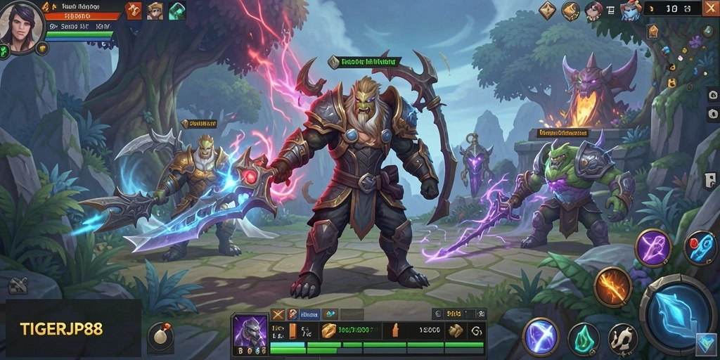 Tampilan gameplay seru di dunia fantasi TIGERJP88.